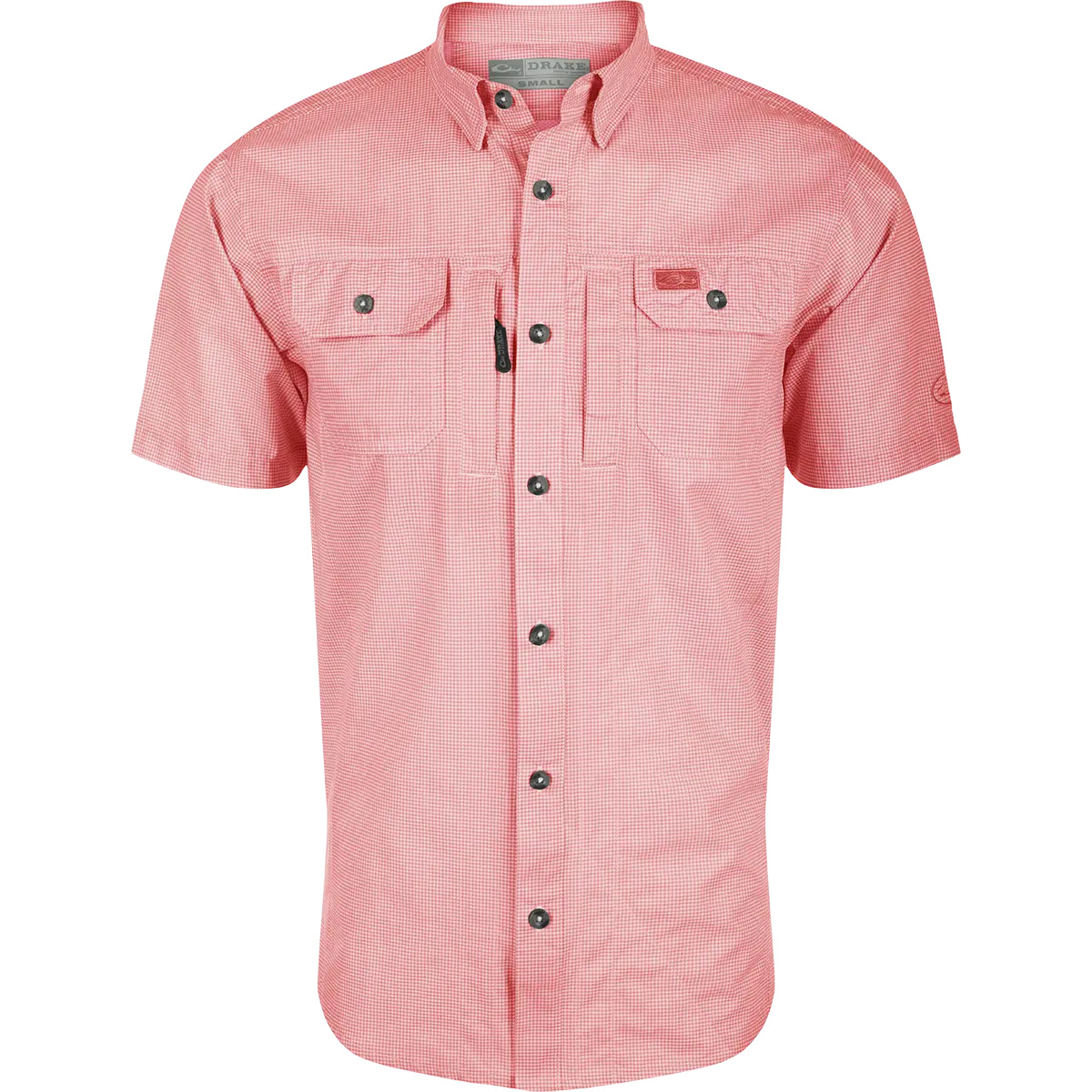 Frat Houndstooth Check Button-Down Short Sleeve Shirt 1