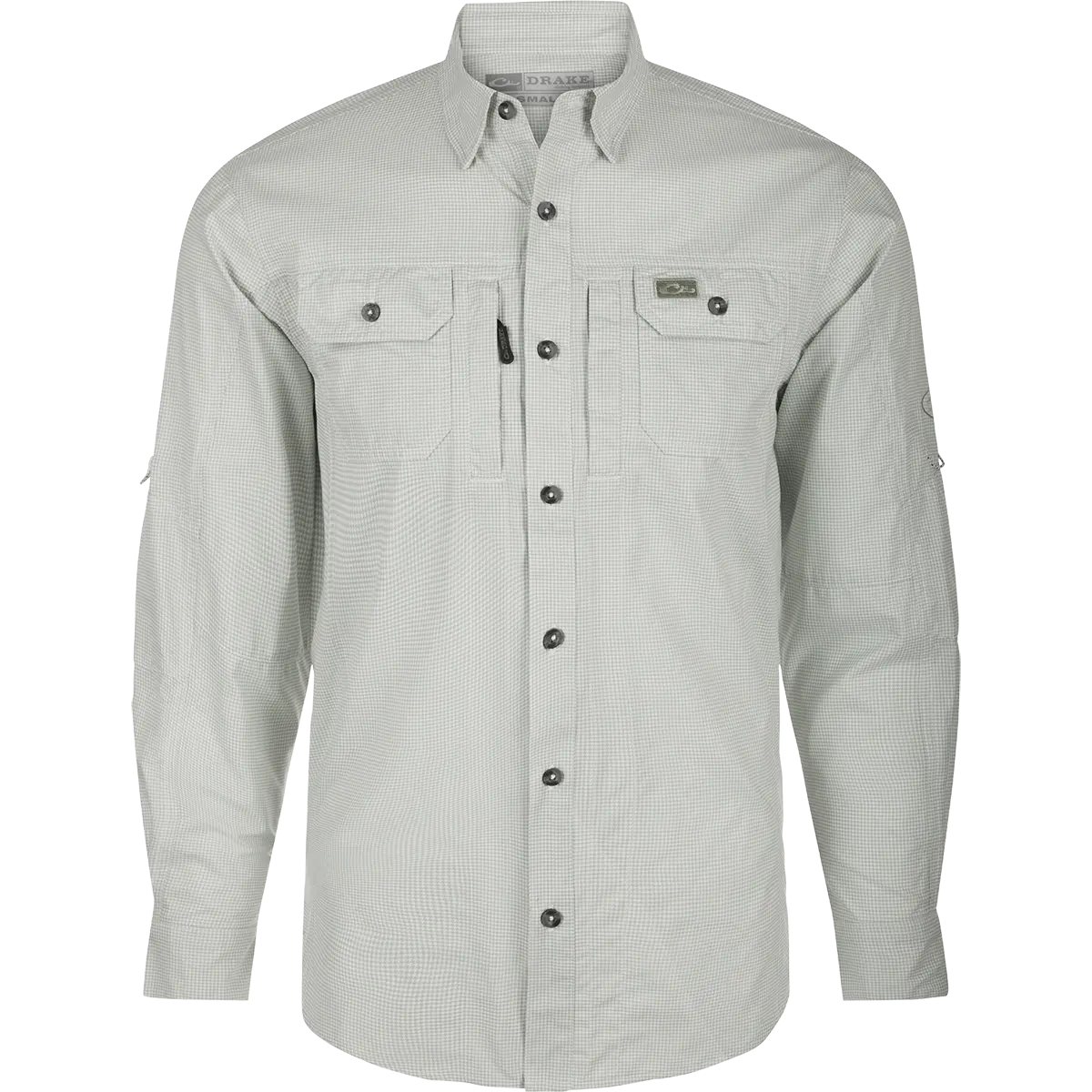 Frat Houndstooth Check Button-Down Long Sleeve Shirt 1