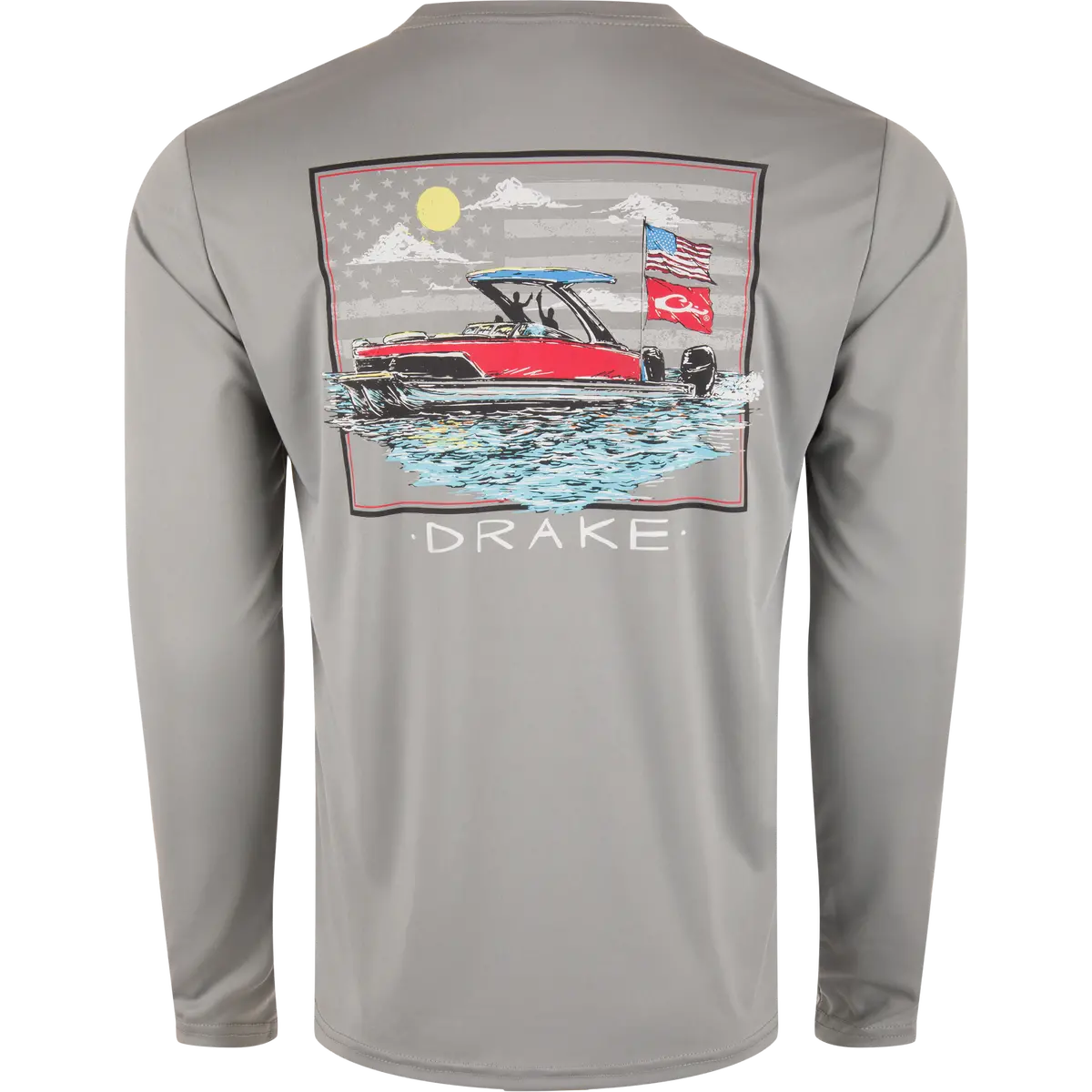 Drake Icon Americana Long Sleeve Upf50 Performance Crew 1