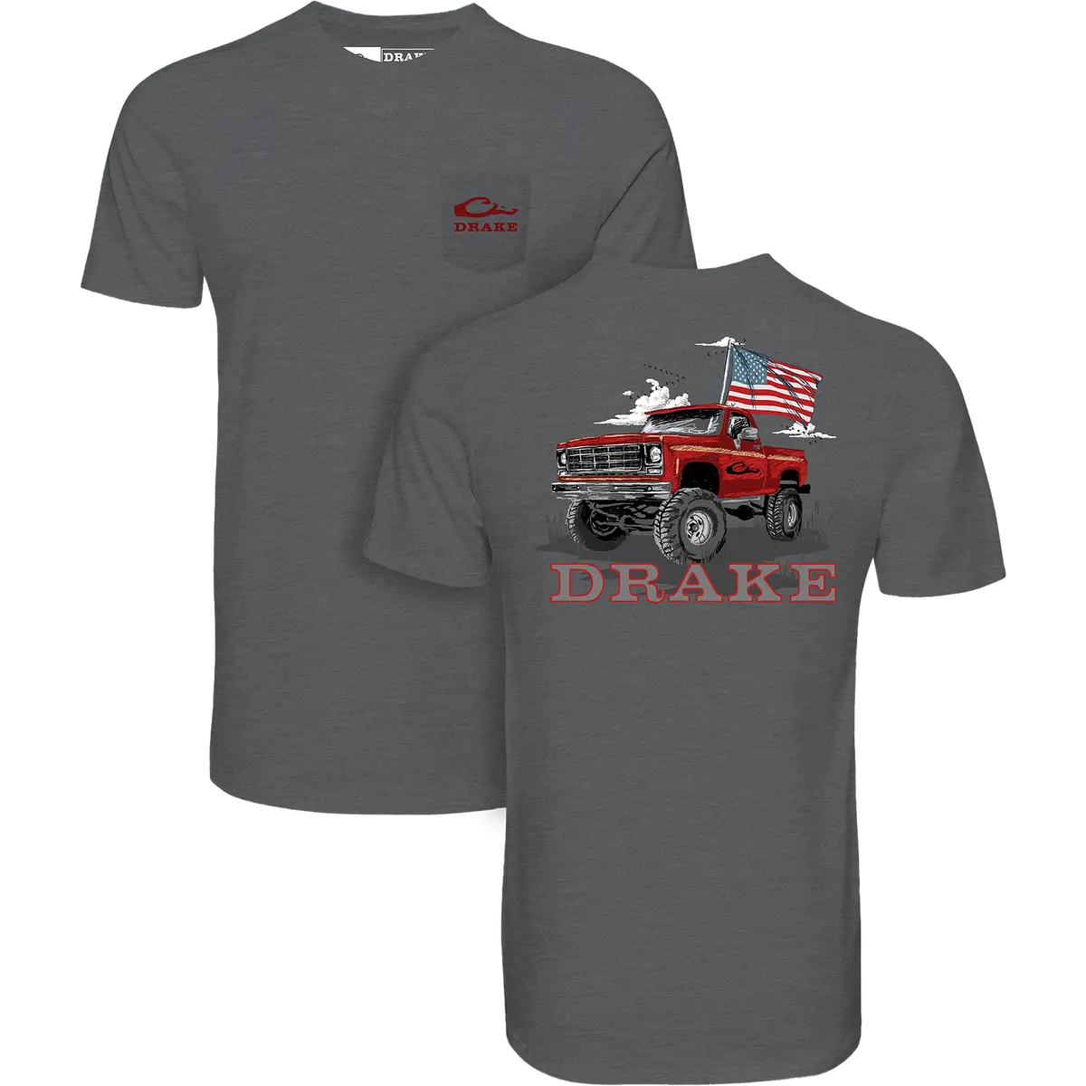 Youth Americana Flag Truck T-Shirt 1