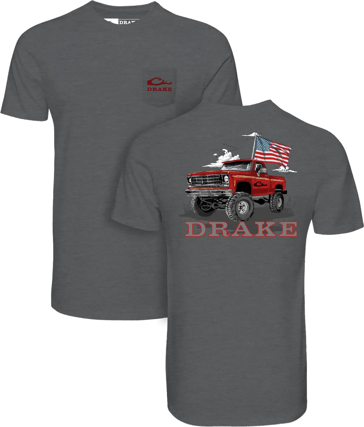 Americana Flag Truck T-Shirt 1