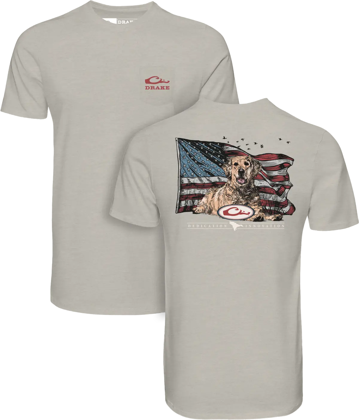 Americana Yellow Lab Flag T-Shirt 1