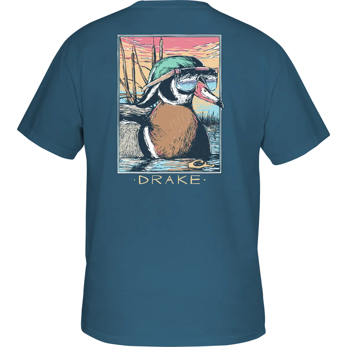 Pop Art Wood Duck Sunglasses T-Shirt 1