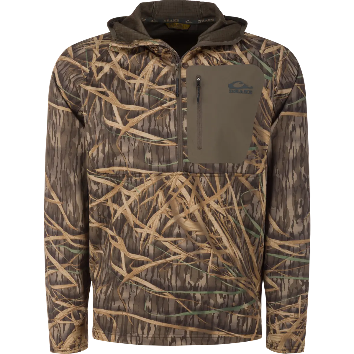 Grid Fleece Half Zip Hoodie 1