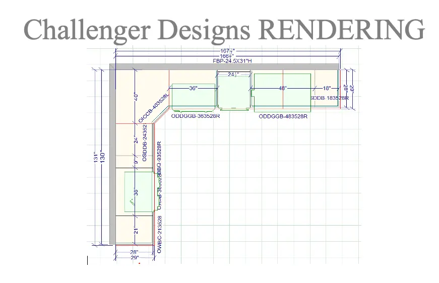 Challenger Custom Outdoor Kitchen Quote 11815G Rasco Project 1