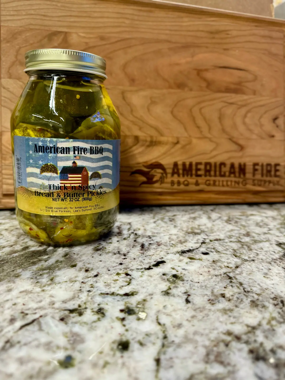 American Fire Bbq Thick'n Spicy Bread & Butter Pickles 1