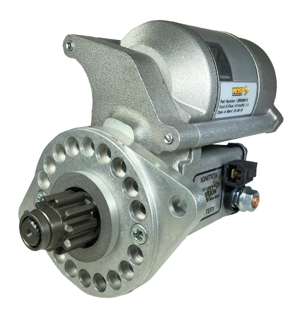 Wosp Lms008-10-2 Starter Motor 12V 1.4Kw Fits Ford Crossflow / Kent / Bda (110 Tooth Ring Gear) 10 Tooth / 2 Bolt High Torque Starter Motor 1