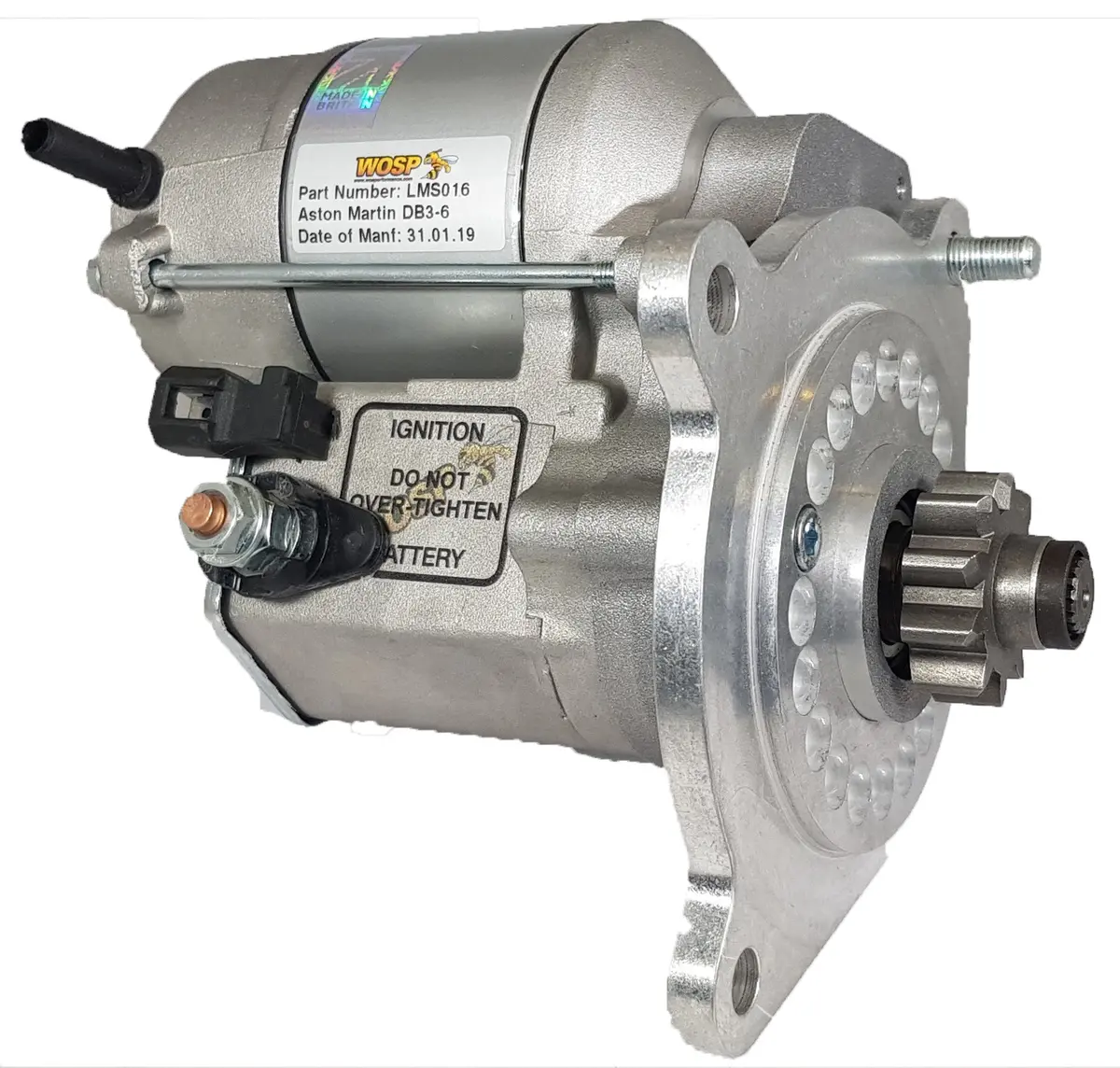 Wosp Lms016 Starter Motor 12V 1.4Kw Fits Aston Martin Db3, Db4, Db5 & Db6 (Left Hand) High Torque Starter Motor 1