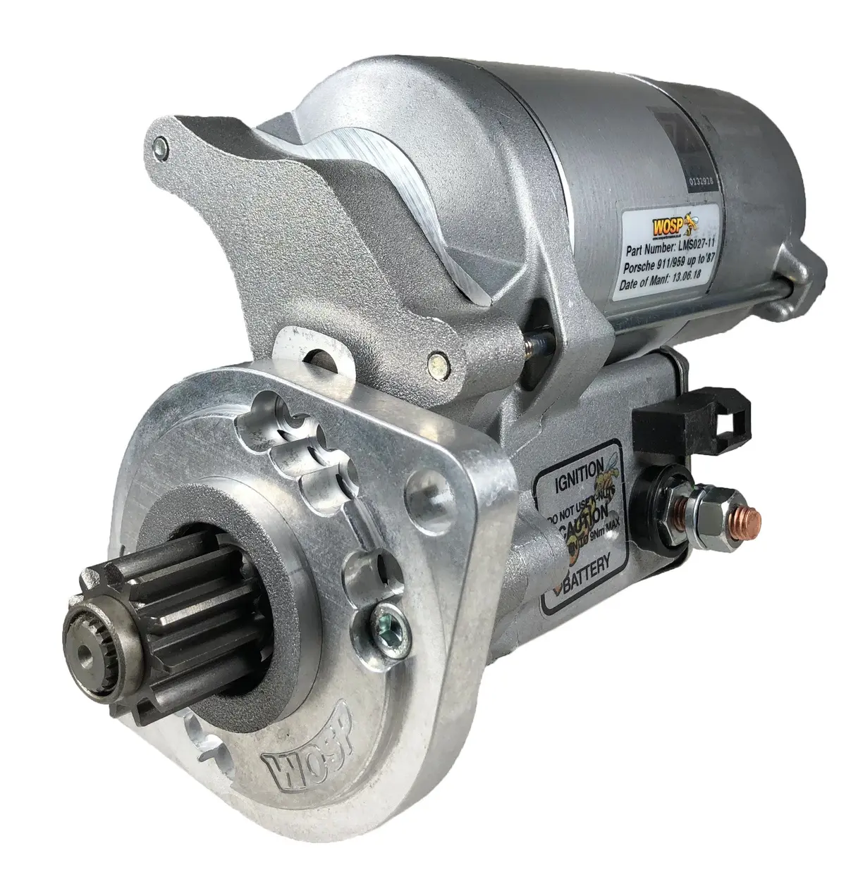 Wosp Lms027-11 Starter Motor 12V 2Kw Fits Porsche 911 / 912 / 959 / Vw Beetle / Transporter Rh Super-Duty Starter Motor 1