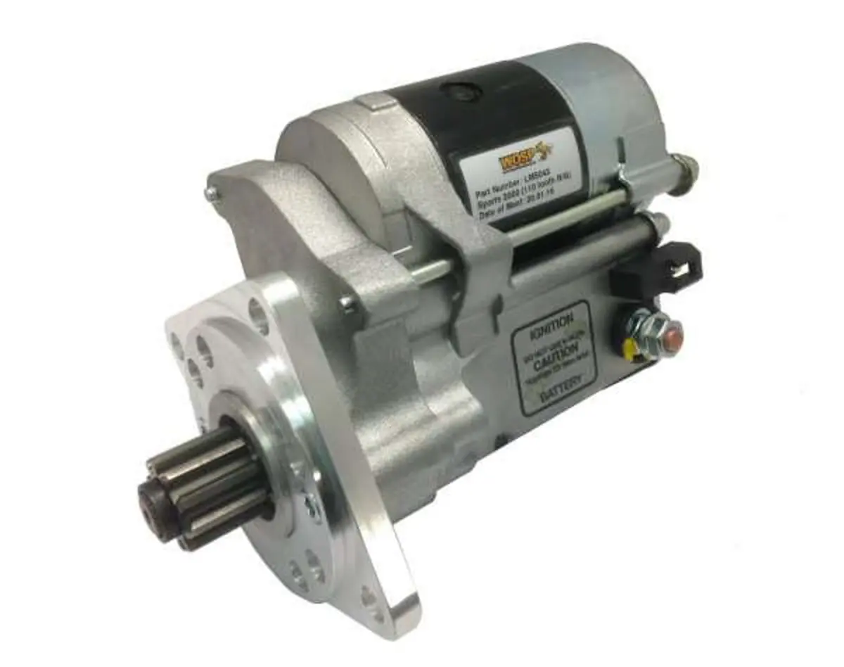 Wosp Lms043-10-2 Starter Motor 12V 1.4Kw Fits Ford Pinto Engine (110 Tooth Ring Gear) 10 Tooth / 2 Bolt High Torque Starter Motor 1