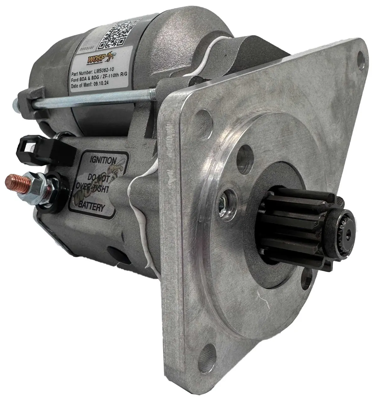 Wosp Lms062-10 Starter Motor 12V 1.4Kw Fits Ford Bda & Bdg / Zf Transmission (110 Tooth Ring Gear) 10 Tooth High Torque Starter Motor 1