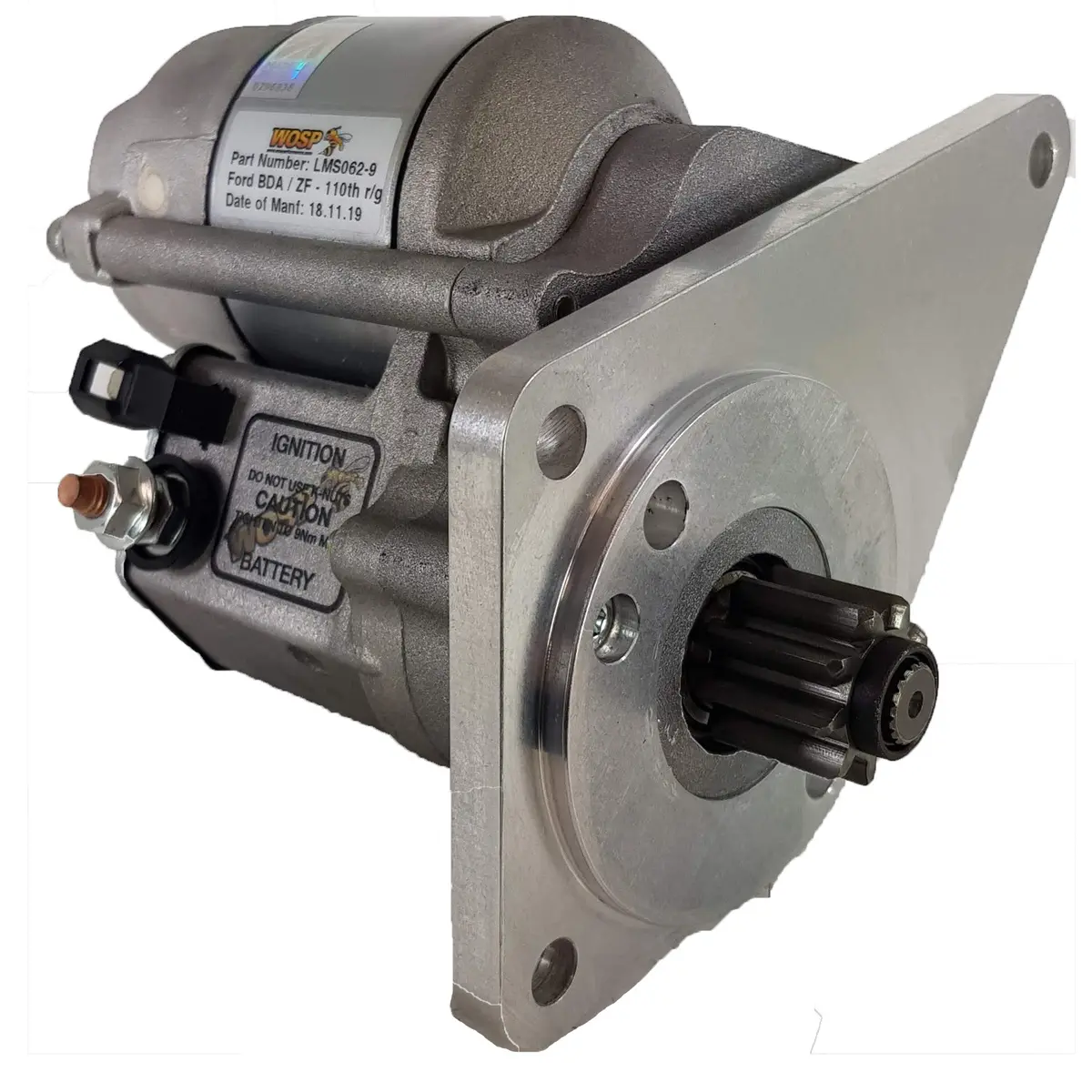 Wosp Lms062-9 Starter Motor 12V 1.4Kw Fits Ford Bda & Bdg / Zf Transmission (110 Tooth Ring Gear) 9 Tooth High Torque Starter Motor 1