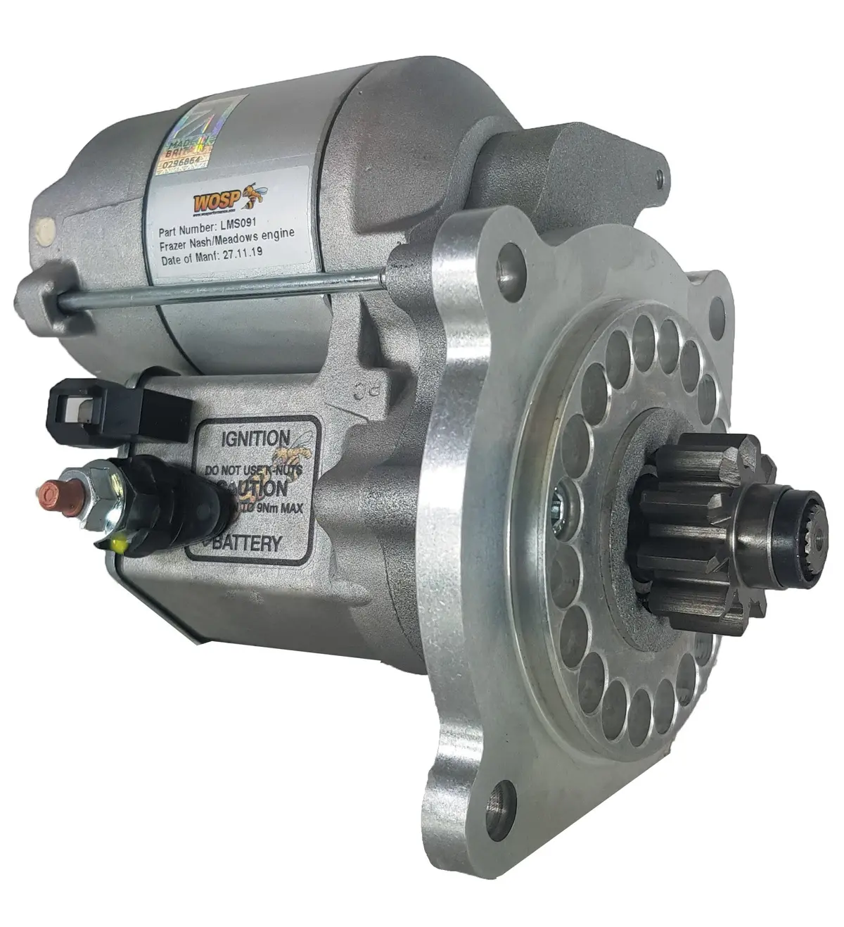 Wosp Lms091 Starter Motor 12V 1.4Kw Fits Frazer Nash High Torque Starter Motor 1