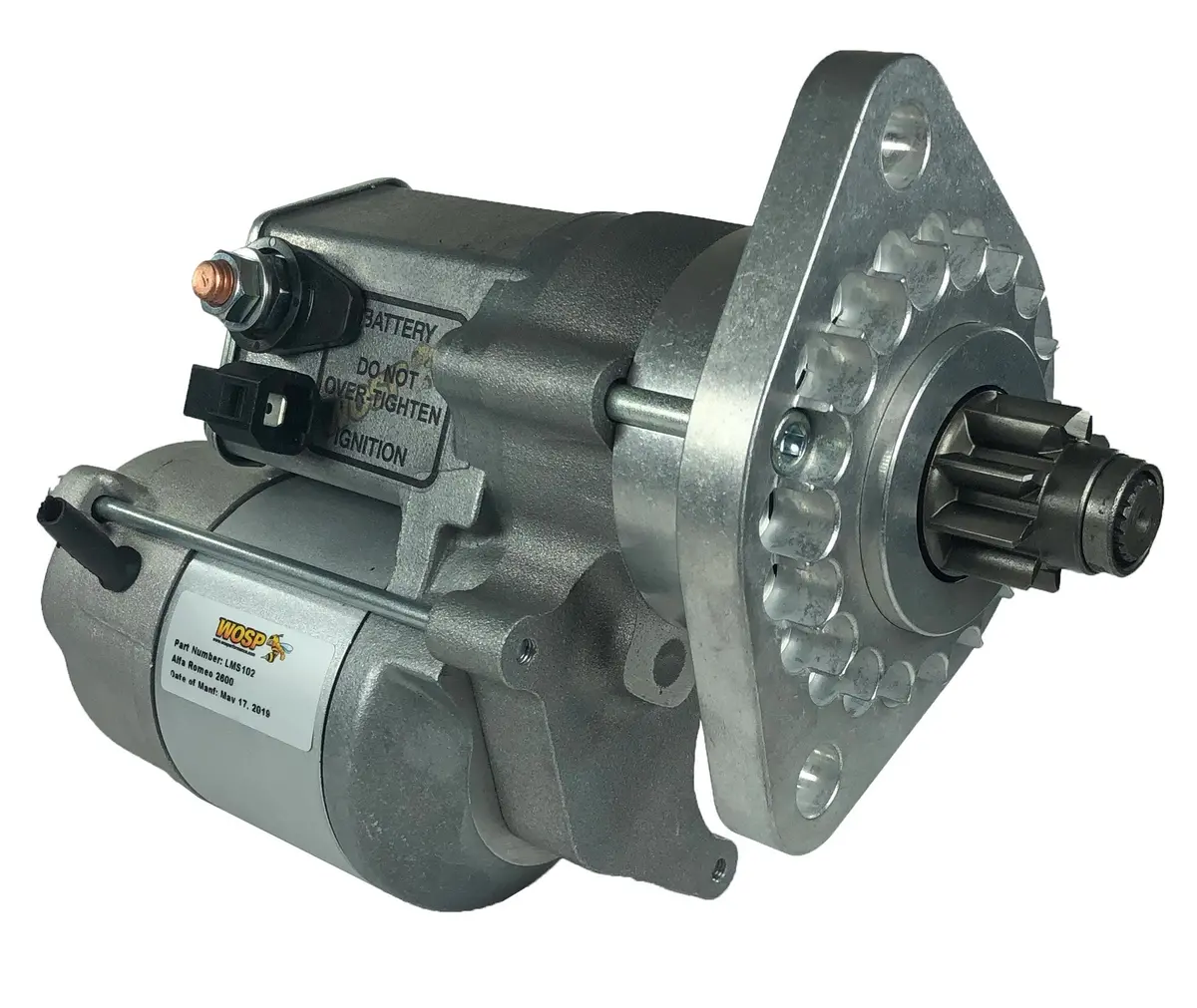 Wosp Lms102 Starter Motor 12V 1.4Kw Fits Alfa Romeo 1900 / 2000 / 2600 High Torque Starter Motor 1