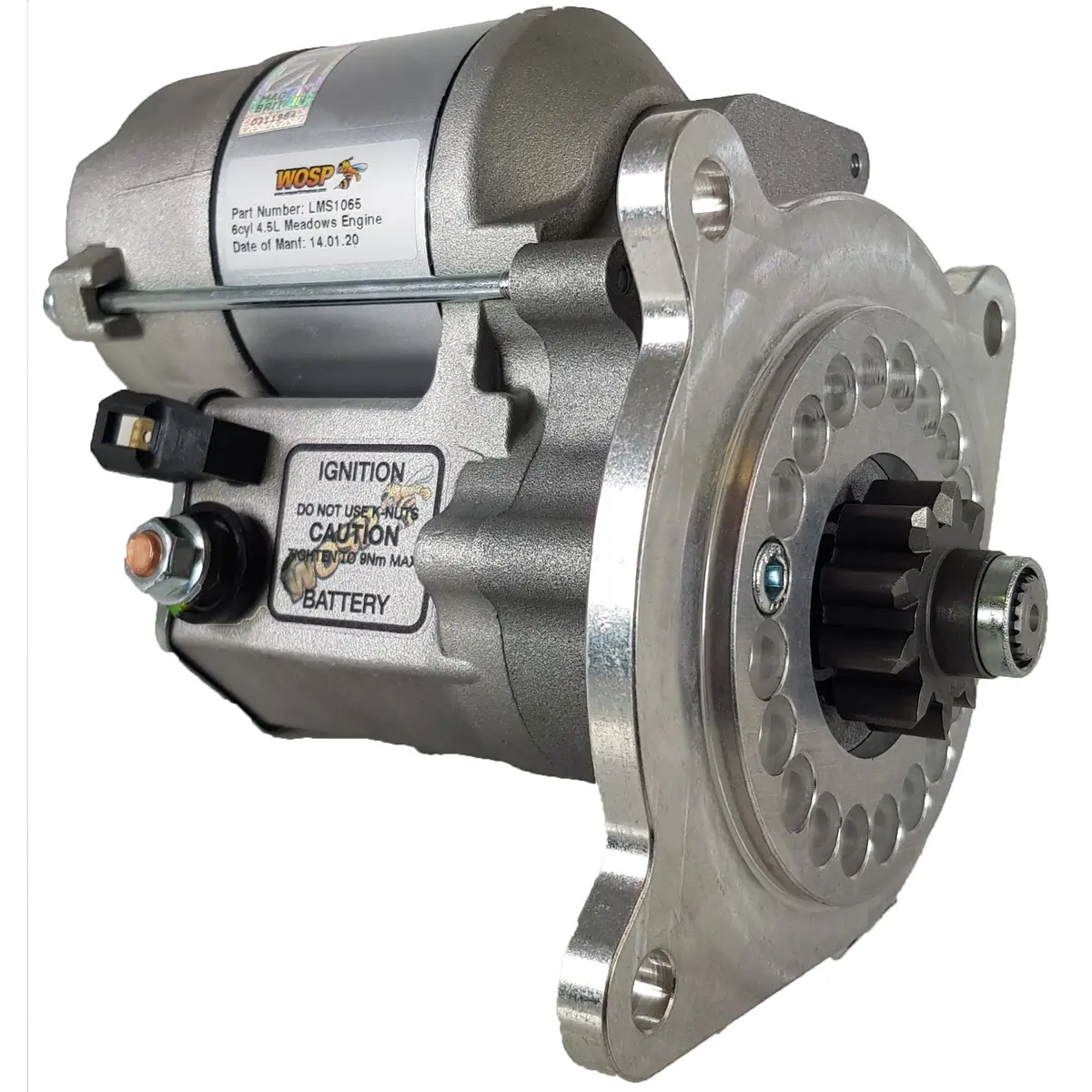 Wosp Lms1065 Starter Motor 12V 1.4Kw Fits Lagonda (6Cyl 4.5L Meadows) High Torque Starter Motor 1
