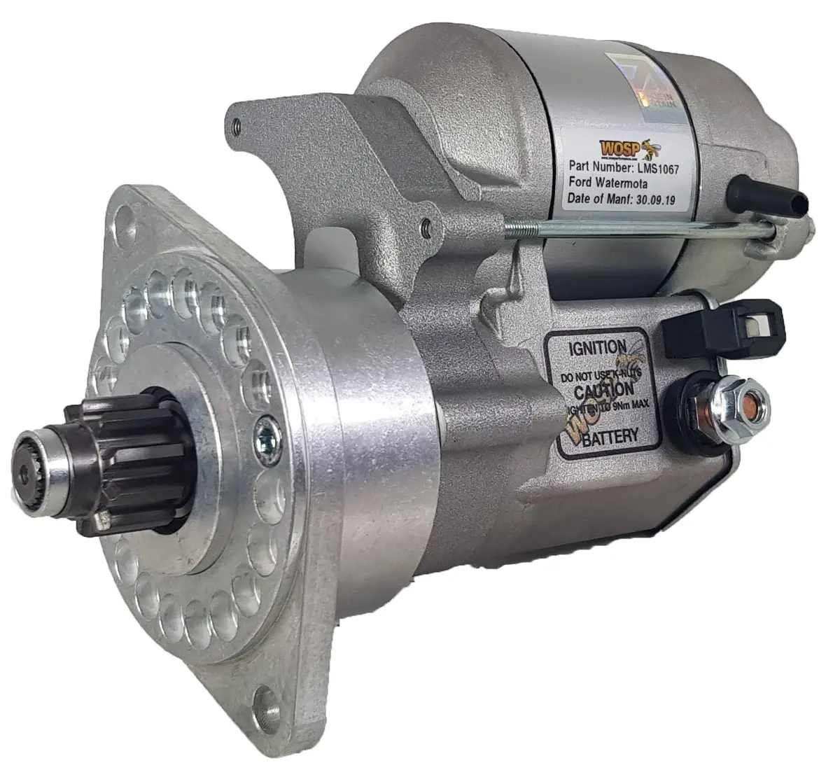 Wosp Lms1067 Starter Motor 12V 1.4Kw Fits Ford Watermota (Sea Panther / Sea Tiger / Sea Wolf) Inline Petrol High Torque Starter Motor 1