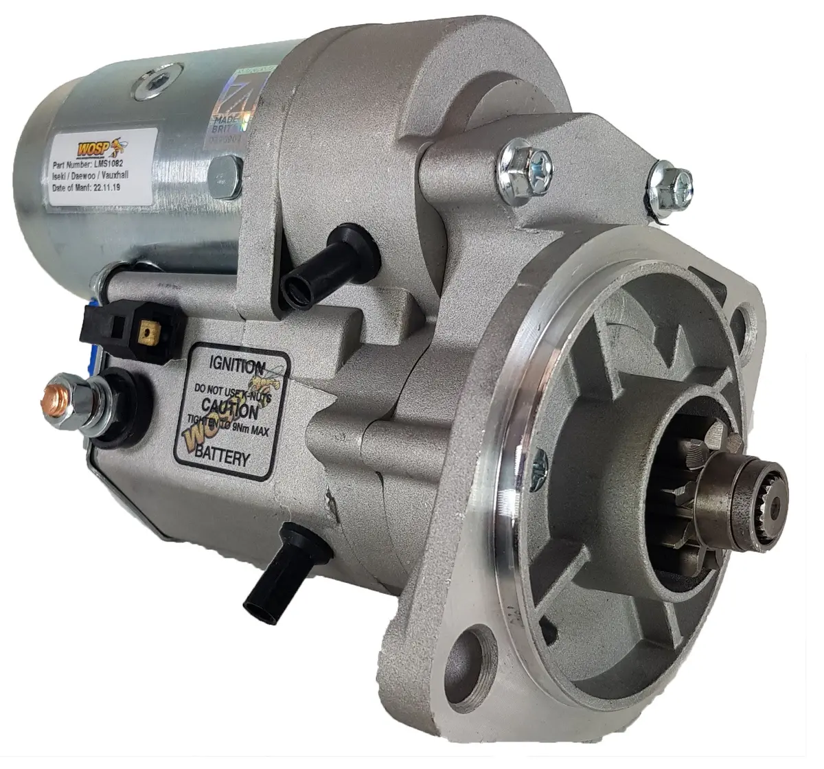 Wosp Lms1082 Starter Motor 12V 2Kw Fits Isuzu Various Industrial Super-Duty Starter Motor 1