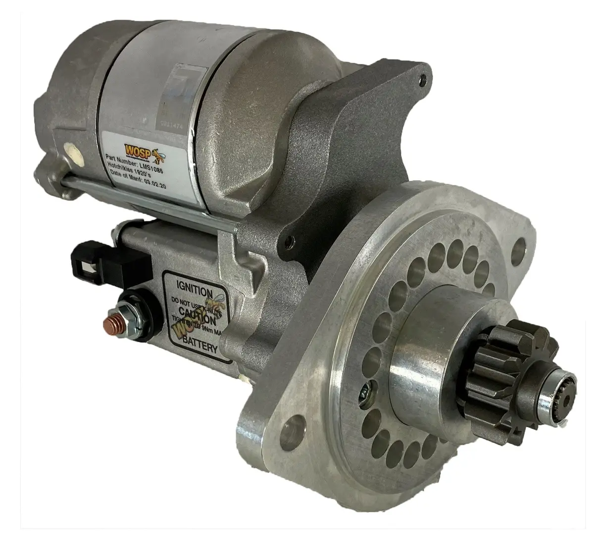 Wosp Lms1085-T Starter Motor 12V 1.4Kw Fits Hotchkiss Am80 1920'S (Cylindrical Mount) High Torque Starter Motor 1