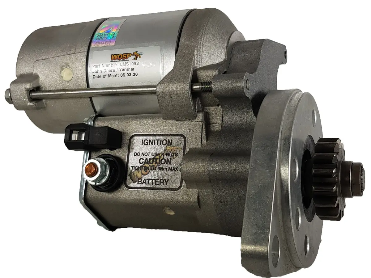 Wosp Lms1098 Starter Motor 12V 2Kw Fits John Deere / Yanmar / Thermo King Various Super-Duty Starter Motor 1