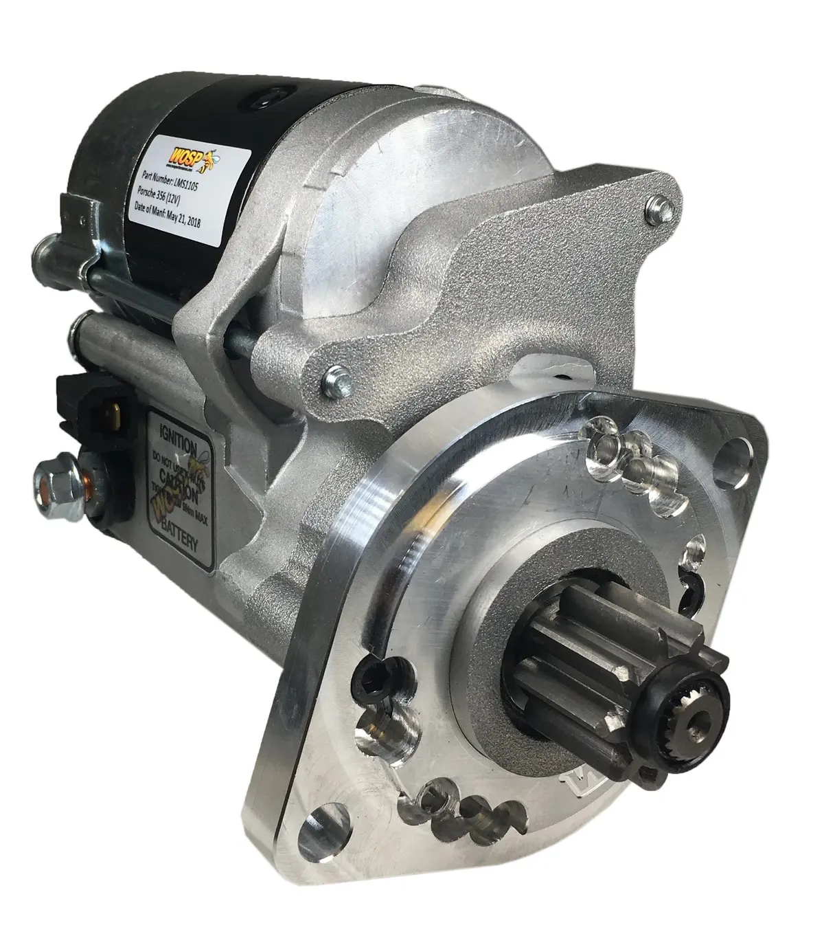 Wosp Lms1105 Starter Motor 12V 1Kw Fits Porsche 356 / 550 Spyder & Vw Beetle Lh 'Early' High Torque Starter Motor 1