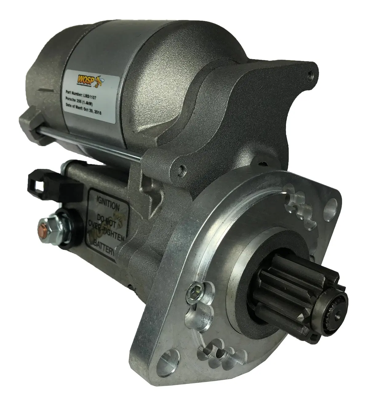 Wosp Lms1107 Starter Motor 12V 1.4Kw Fits Porsche 356 / 550 Spyder & Vw Beetle Lh 'Early' Super-Duty Starter Motor 1