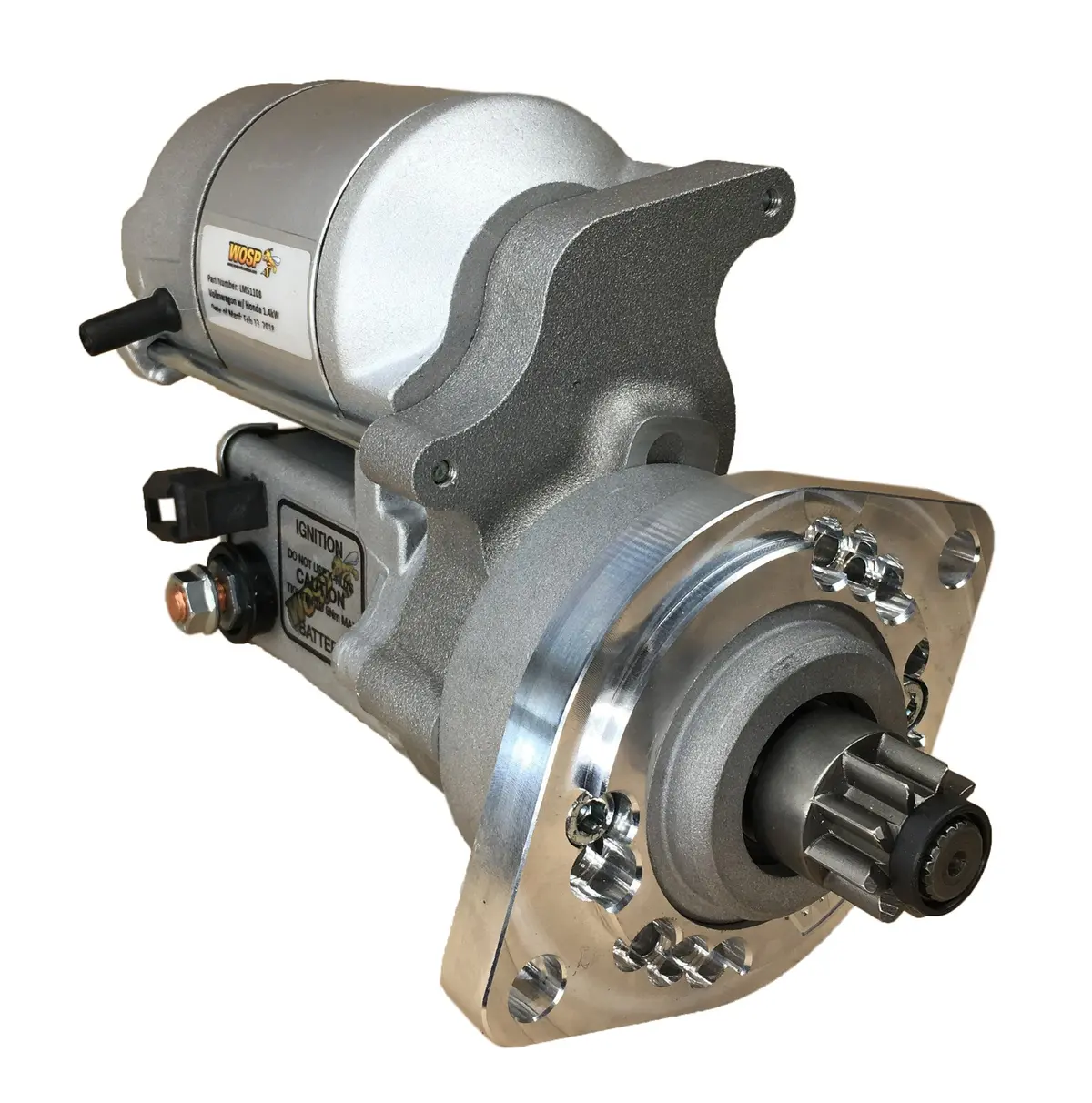 Wosp Lms1108 Starter Motor 12V 1.4Kw Fits Honda Engine (Vw Trans) High Torque Starter Motor 1