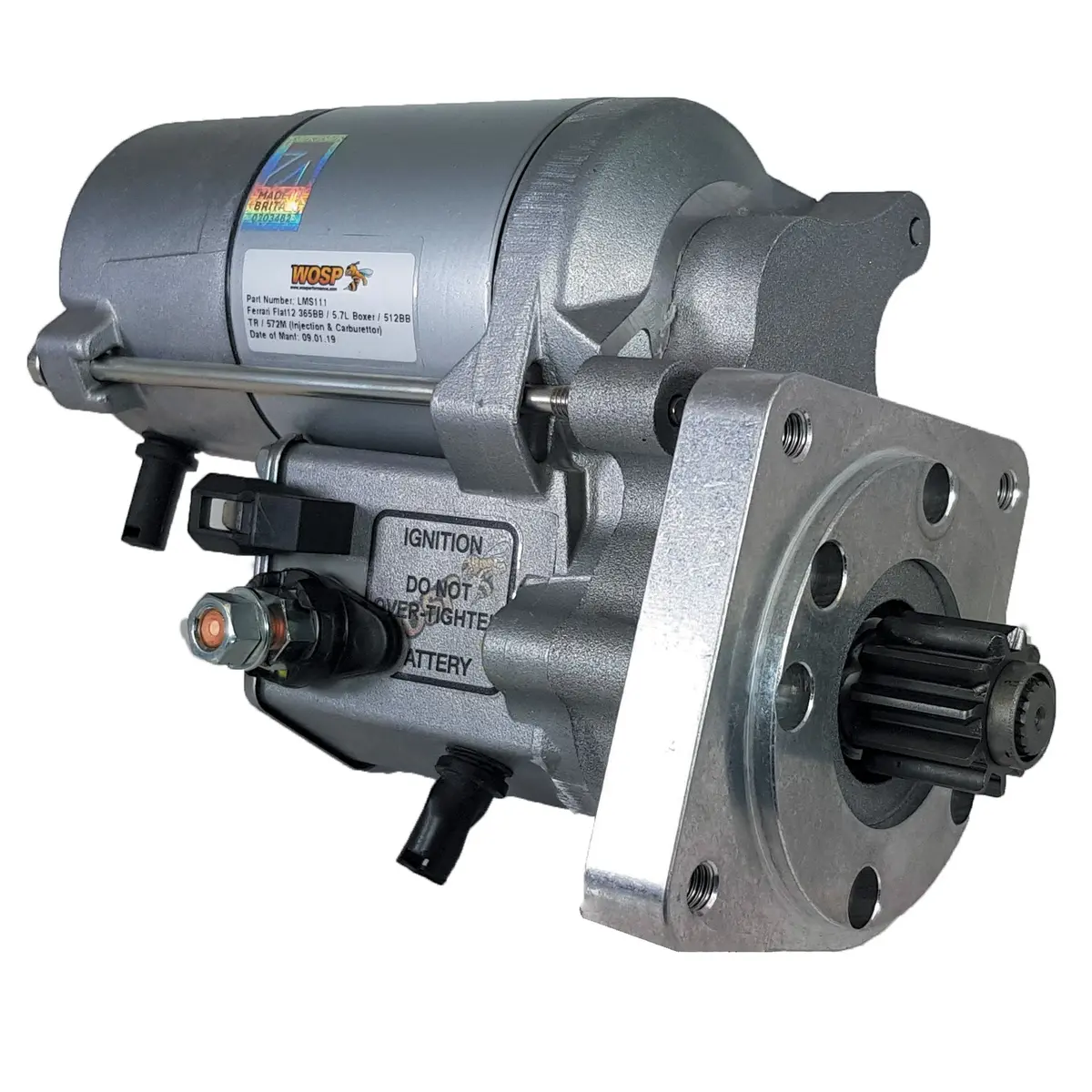 Wosp Lms111 Starter Motor 12V 2Kw Fits Ferrari Flat 12 'Various' Super-Duty Starter Motor 1