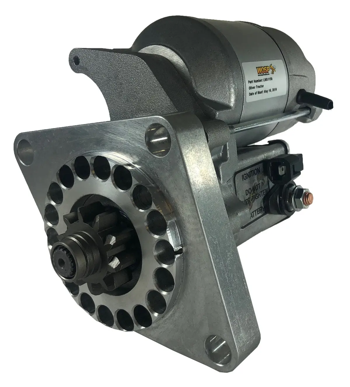 Wosp Lms1158 Starter Motor 12V 1.4Kw Fits Cockshutt / Davey Compressors / Oliver Engines High Torque Starter Motor 1