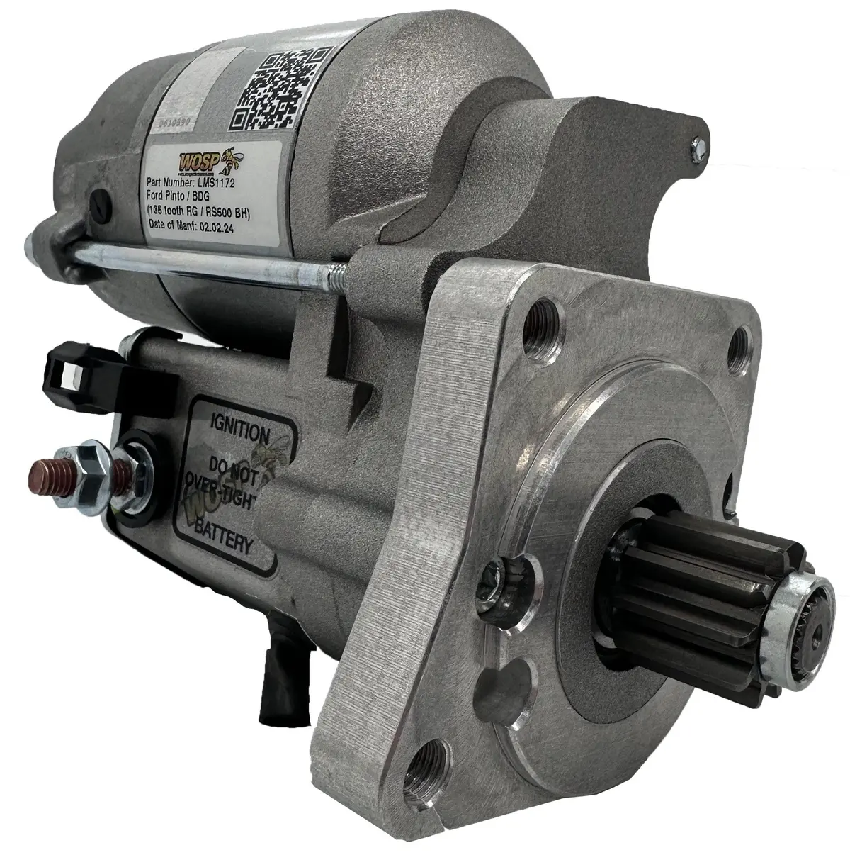 Wosp Lms1172 Starter Motor 12V 1.4Kw Fits Ford Pinto / Bdg (135 Tooth Ring Gear / Rs500 Bell Housing) High Torque Starter Motor 1