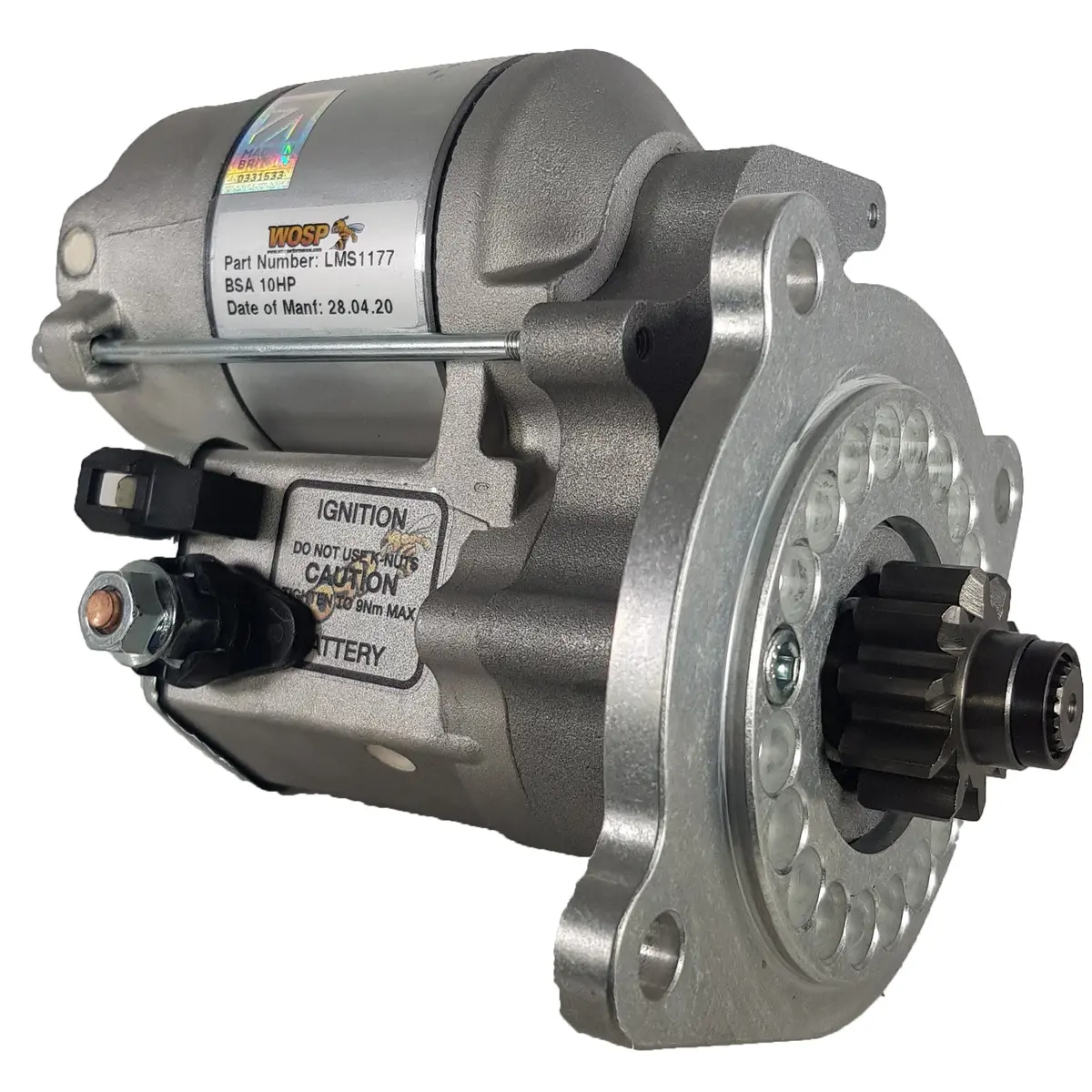 Wosp Lms1177 Starter Motor 12V 1.4Kw Fits Bsa 10Hp High Torque Starter Motor 1