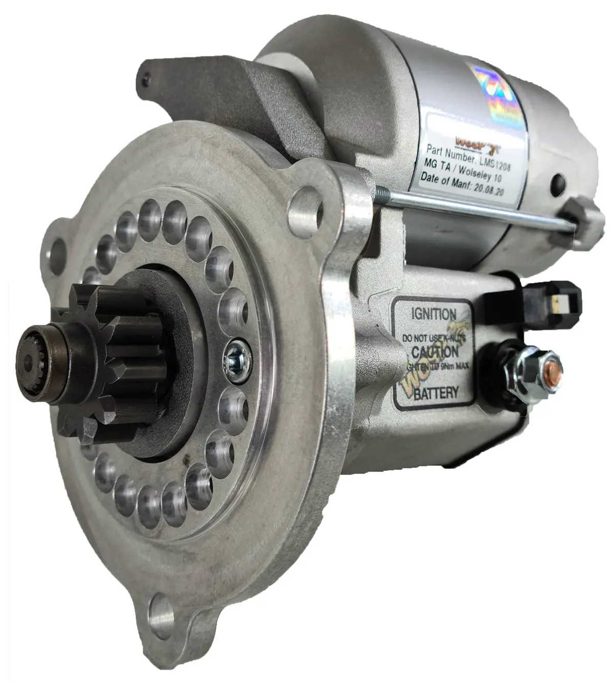Wosp Lms1208-10 Starter Motor 12V 1.4Kw Fits Mg Ta (Morris / Mp Jg Engine) High Torque Starter Motor (10 Tooth) 1