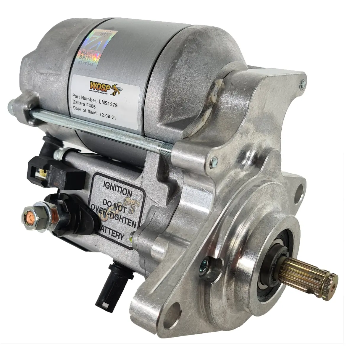 Wosp Lms1279 Starter Motor 12V 1.4Kw Fits Dallara F306 (With Piedrafita 3Sge Engine) Oe Starter Motor 1
