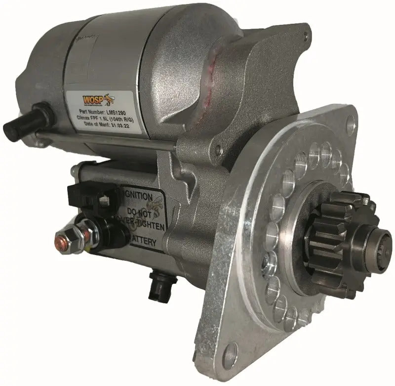 Wosp Lms1290-15 Starter Motor 12V 1.4Kw Fits Coventry Climax Fpf 1.5L (104 Tooth Flywheel) High Torque Starter Motor (15 Tooth) 1