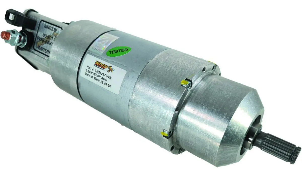 Wosp Lms1297-Wax Starter Motor 12V 2.2Kw Fits 2.2Kw Clockwise Wosp Axial High Performance Base Model 12V Starter Motor 1