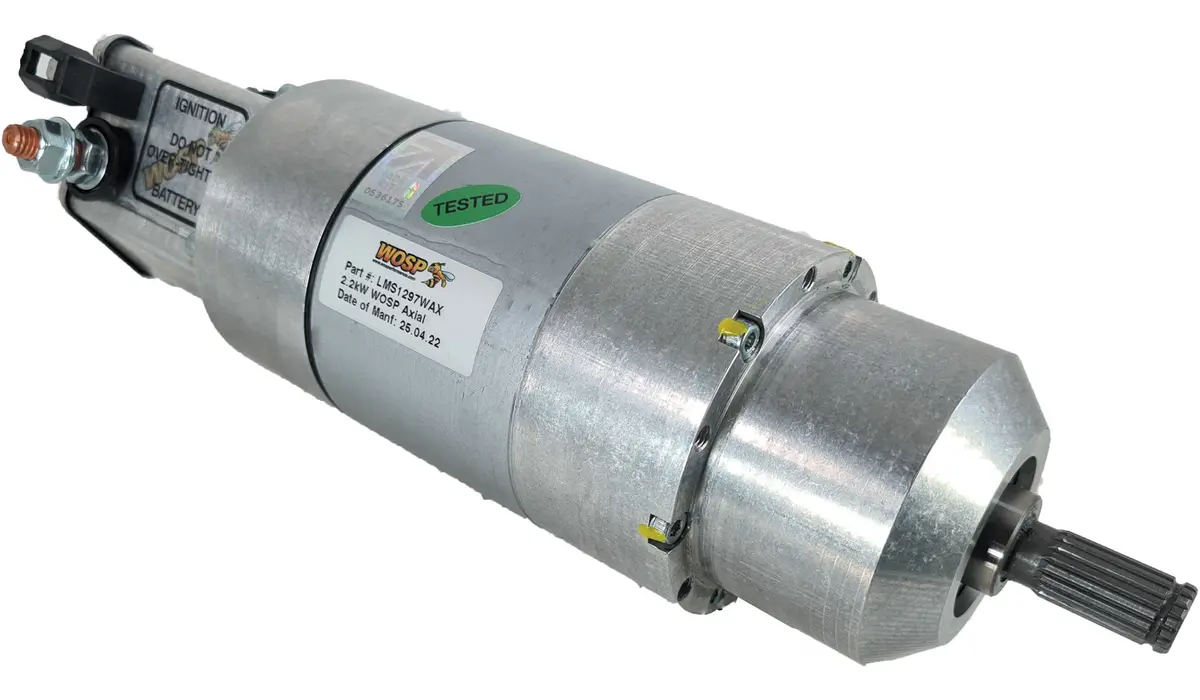 Wosp Lms1298-Wax Starter Motor 12V 2.2Kw Fits 2.2Kw Counterclockwise Wosp Axial High Performance Base Model 12V Starter Motor 1