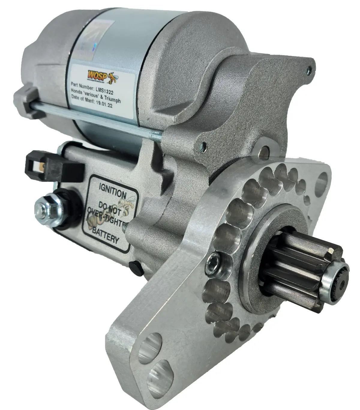 Wosp Lms1322 Starter Motor 12V 1.4Kw Fits Honda 'Various' & Triumph Acclaim Rotatable Super-Duty Starter Motor 1