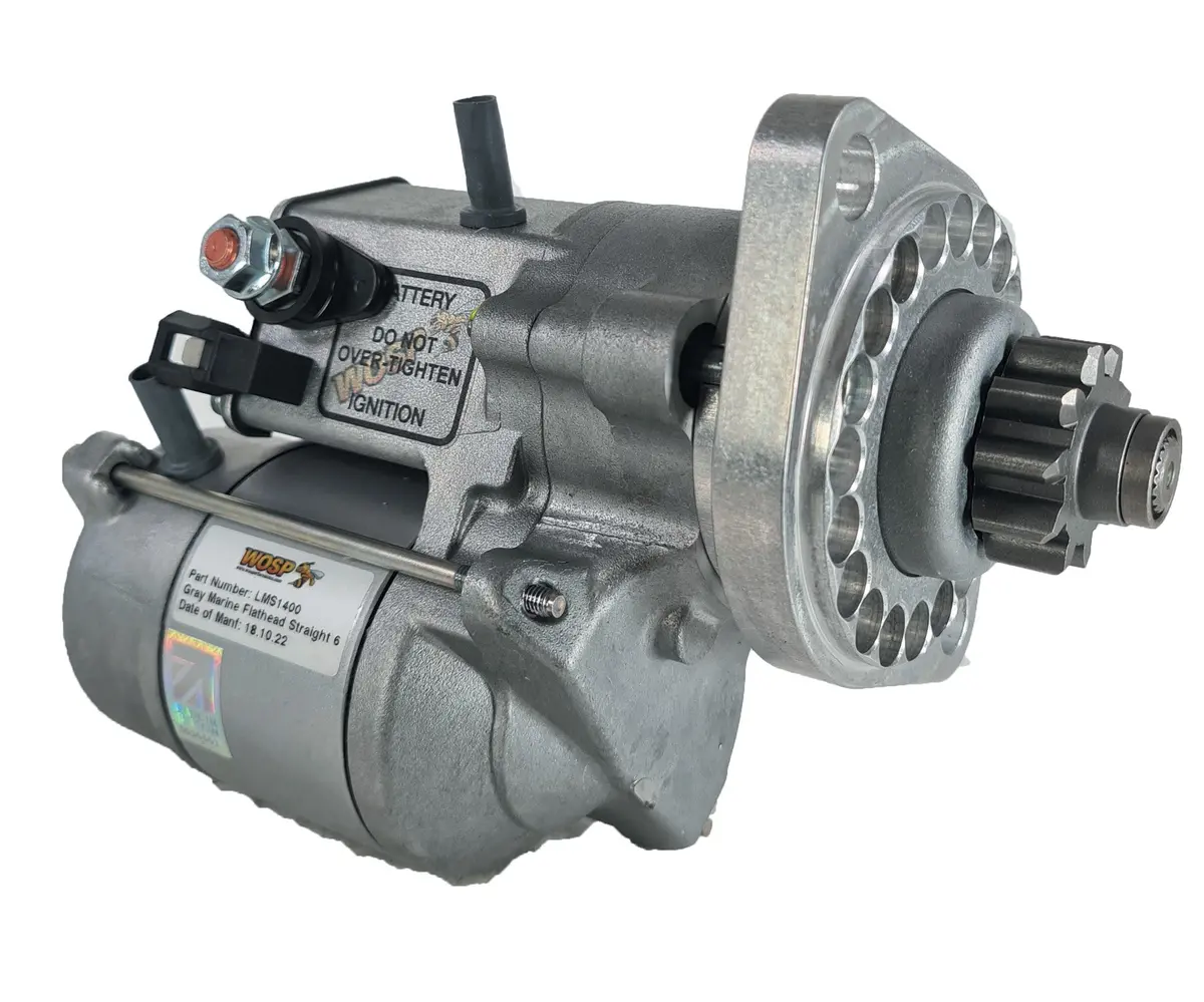 Wosp Lms1400 Starter Motor 12V 1.4Kw Fits Gray Marine Flathead Straight 6 High Torque Starter Motor 1