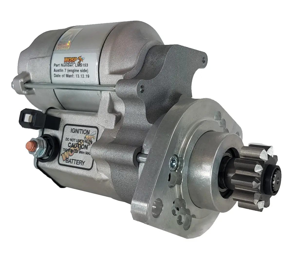 Wosp Lms153 Starter Motor 12V 1.4Kw Fits Austin 7 (Engine Side) High Torque Starter Motor 1