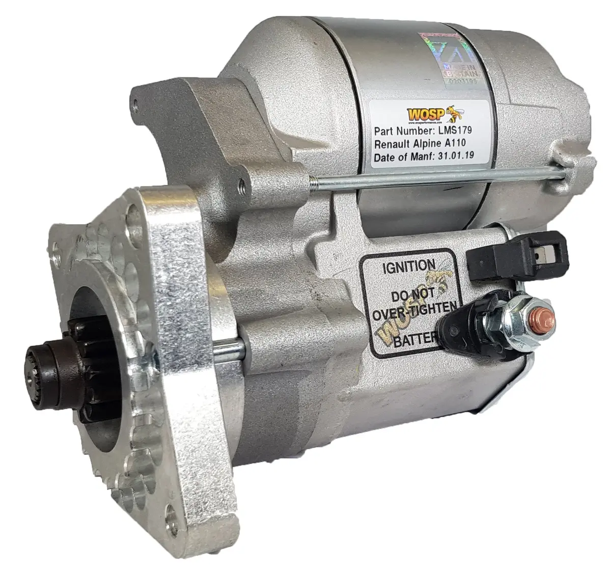 Wosp Lms179 Starter Motor 12V 1.4Kw Fits Renault Alpine A110 / R4 / R5 / R7 / R12 / R15 / R16 / R17 High Torque Starter Motor 1