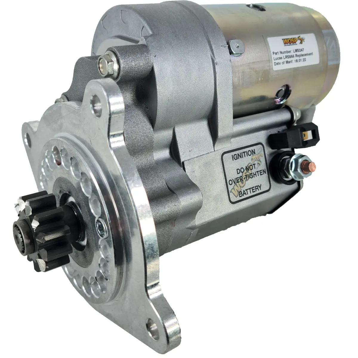 Wosp Lms247 Starter Motor 12V 2.3Kw Fits Lister Industrial 'Various' High Torque Starter Motor 1
