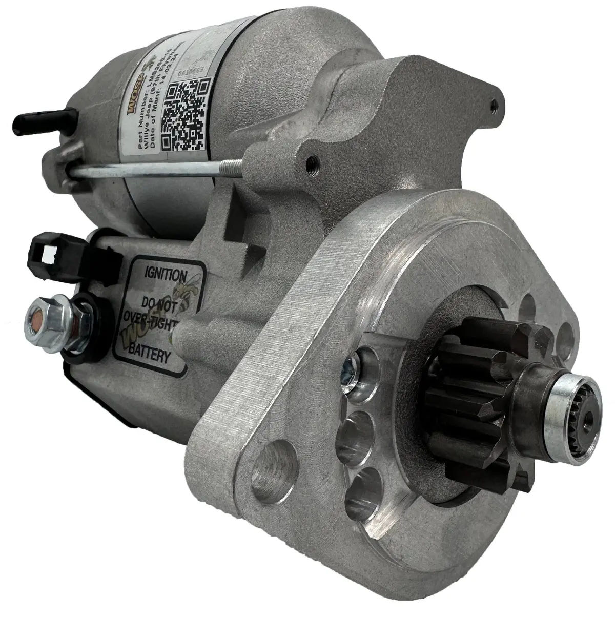 Wosp Lms250-10 Starter Motor 12V 1.4Kw Fits Willys Jeep (97 Tooth) 10 Tooth High Torque Starter Motor 1