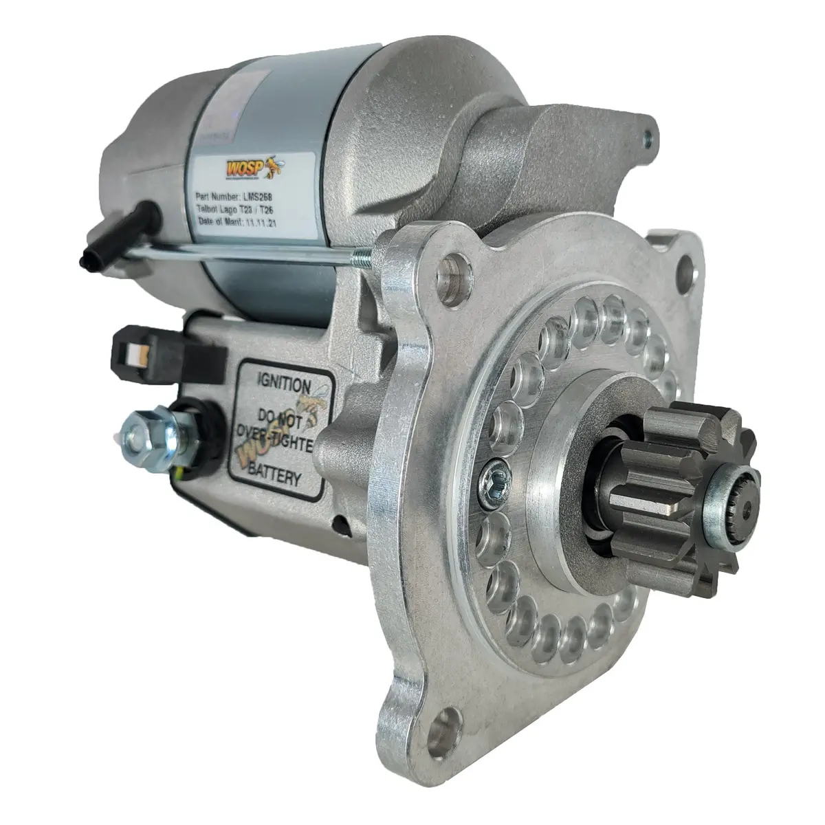 Wosp Lms258-10 Starter Motor 12V 1.4Kw Fits Talbot Lago T23 / T26 High Torque Starter Motor (10 Tooth) 1