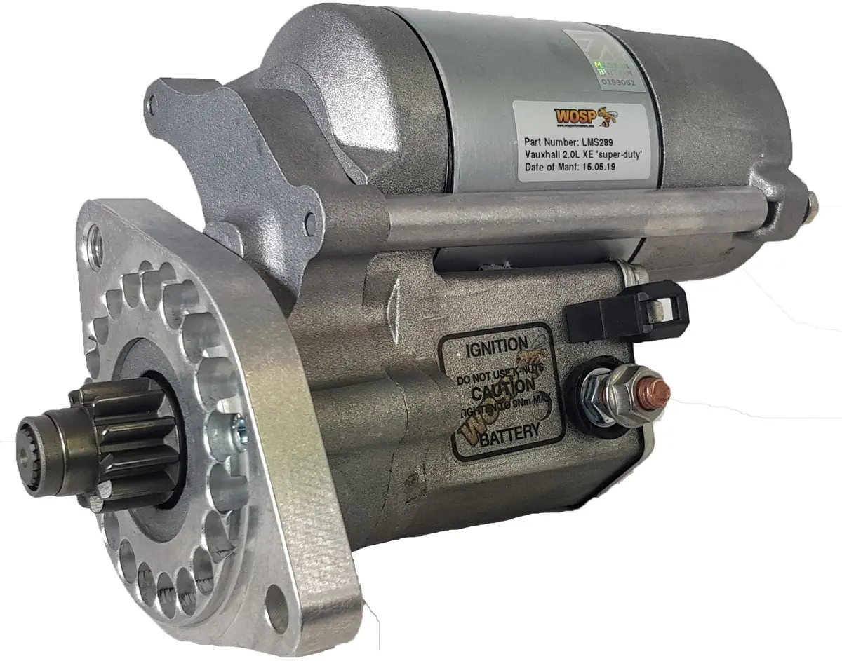 Wosp Lms289 Starter Motor 12V 2Kw Fits Vauxhall / Opel 2.0L Xe 'Redtop' Super-Duty Starter Motor 1