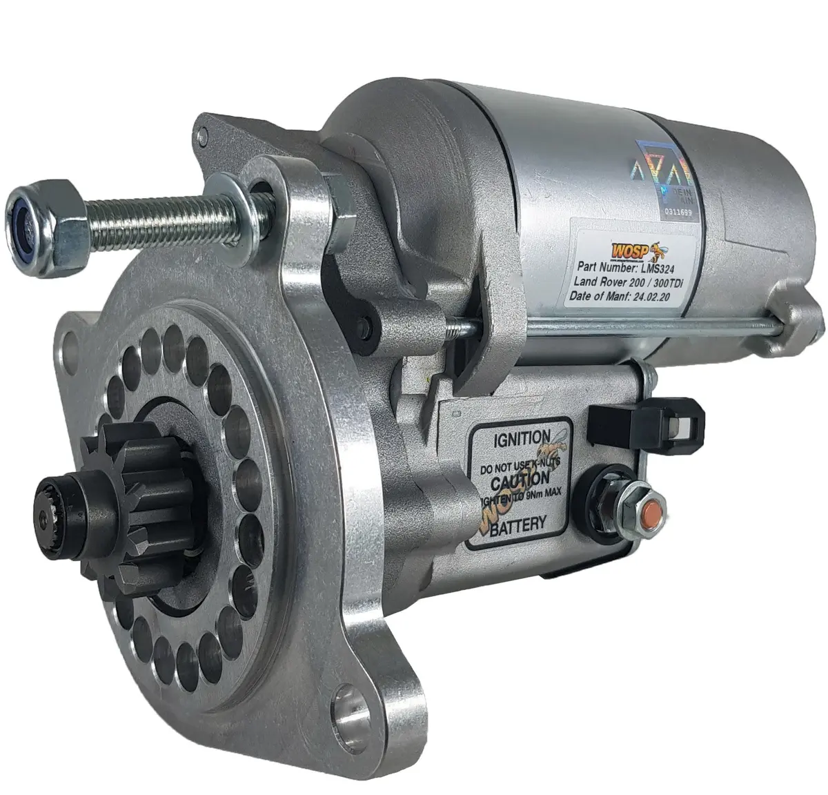 Wosp Lms324 Starter Motor 12V 2Kw Fits Land Rover 300 / 200Tdi & 90 2.5D (12V) High Torque Starter Motor 1