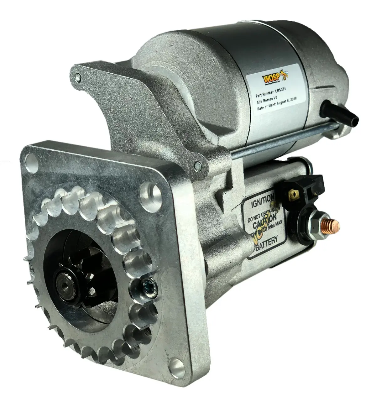 Wosp Lms371 Starter Motor 12V 1.4Kw Fits Alfa Romeo V6 'Various' '87 - '09 High Torque Starter Motor 1