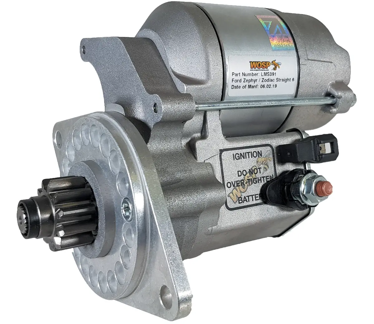 Wosp Lms391 Starter Motor 12V 1.4Kw Fits Ford Zephyr / Zodiac Straight 6 (4Cyl Ring Gear) High Torque Starter Motor 1
