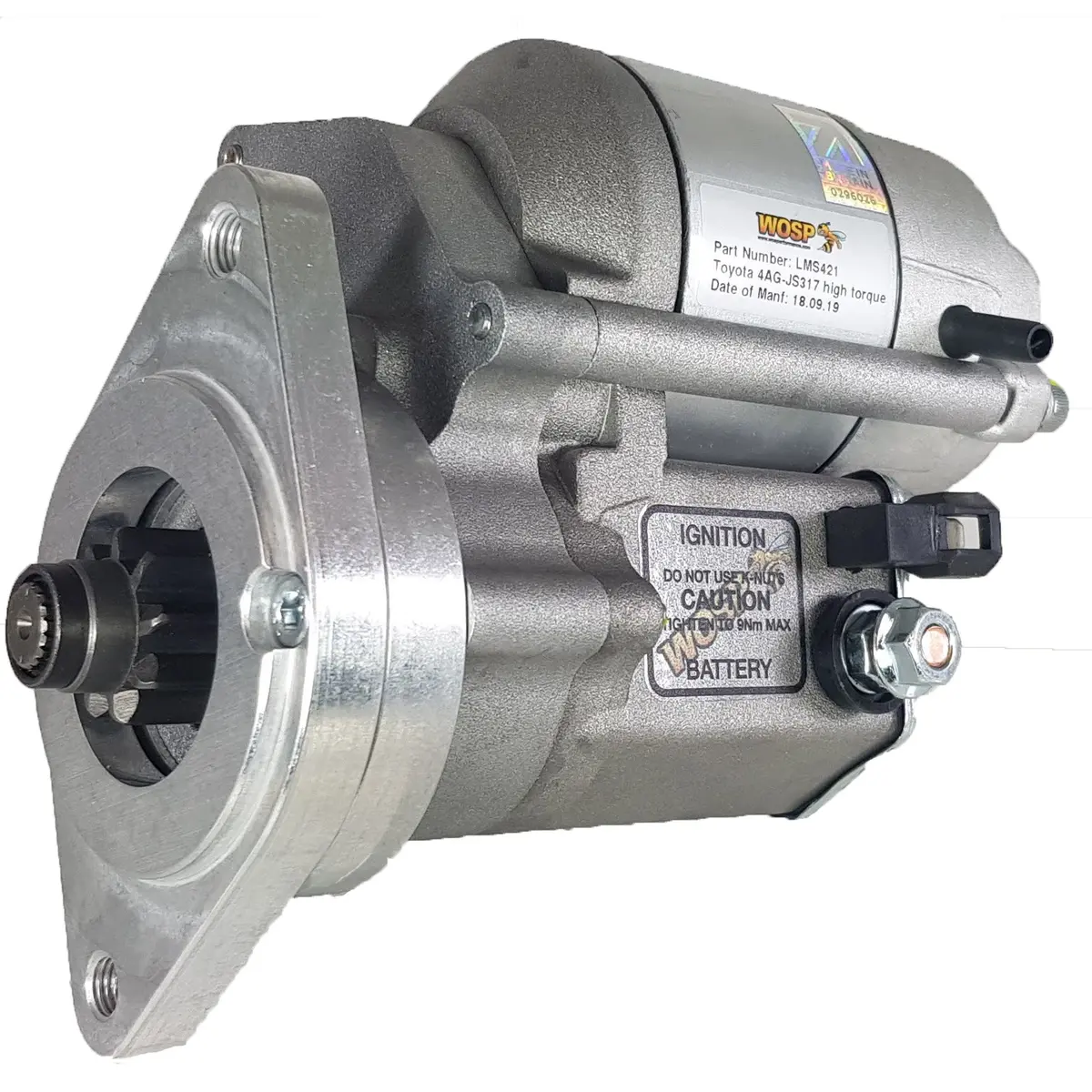 Wosp Lms421 Starter Motor 12V 1.4Kw Fits Toyota Celica / Corolla / Mr2 'Various' Rotatable High Torque Starter Motor 1