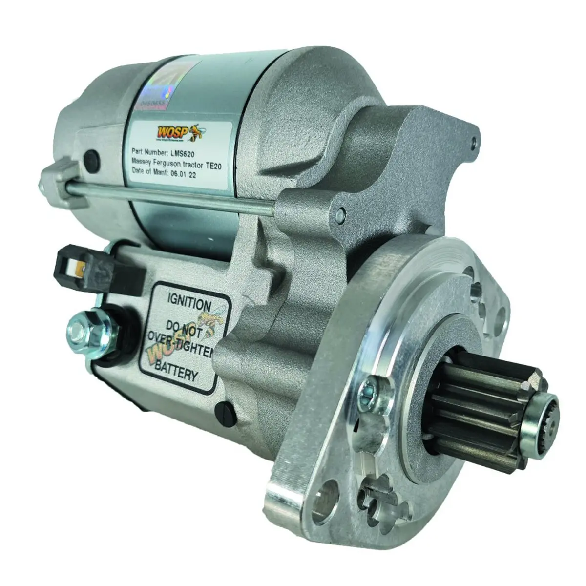 Wosp Lms520 Starter Motor 12V 2Kw Fits Massey Ferguson 26 Tractor Te20 High Torque Starter Motor 1