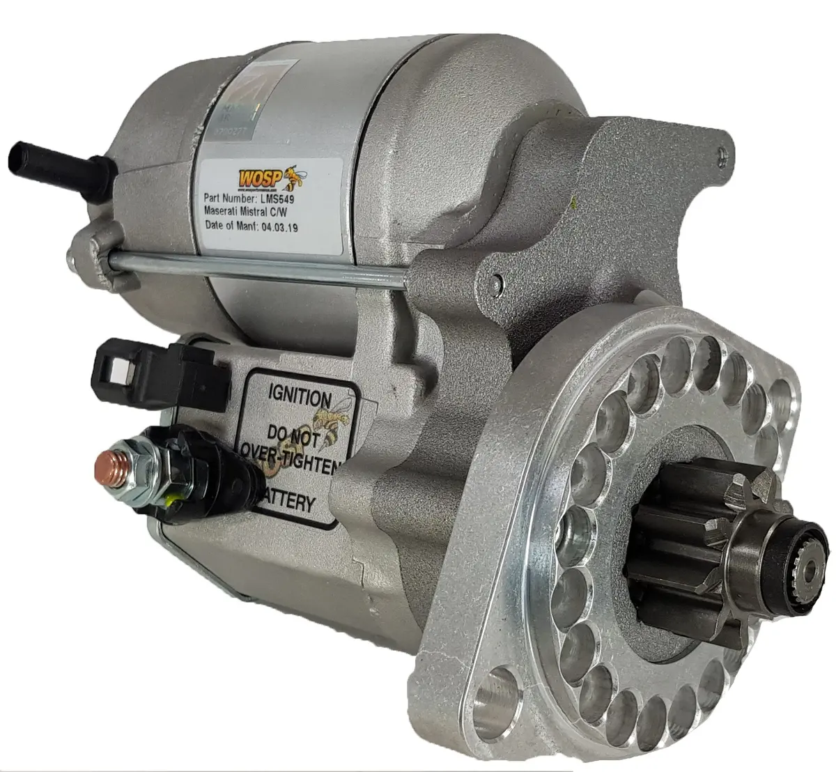 Wosp Lms549 Starter Motor 12V 1.4Kw Fits Maserati 'Various' '47-'70 High Torque Starter Motor 1