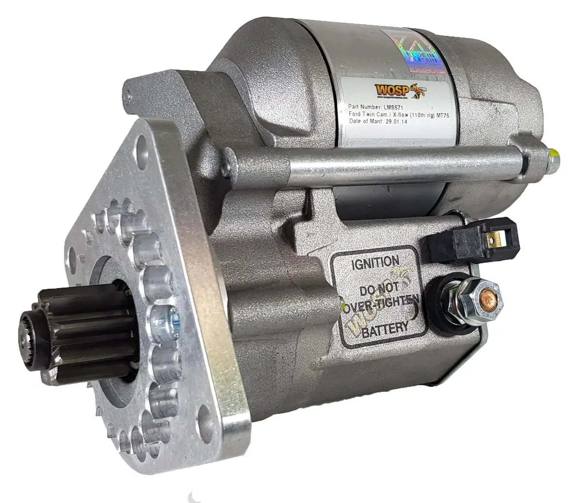 Wosp Lms571 Starter Motor 12V 1.4Kw Fits Ford X-Flow - Mt75 Transmission (110 Tooth Ring Gear) High Torque Starter Motor 1